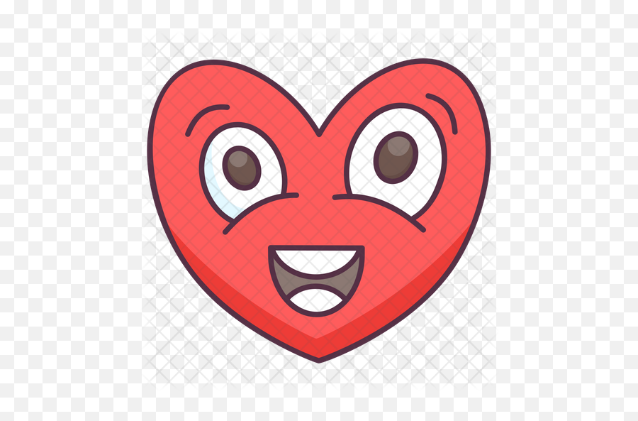 Heart Emoji Icon - Happy Png,Heart Face Emoji Png