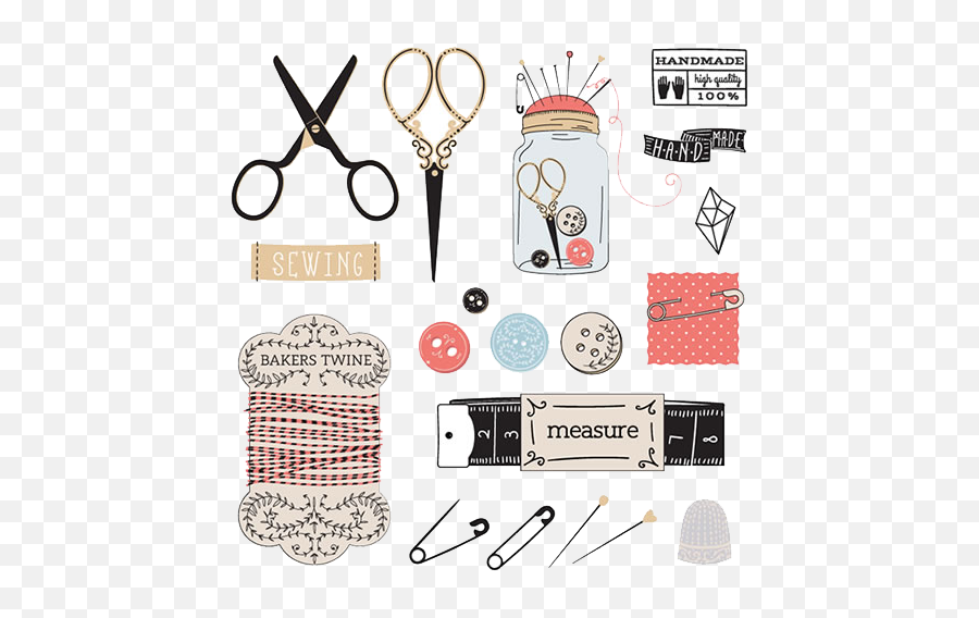 Download Sewing Thread Text Needle Accessory Fashion Hq Png - Hand Sewing Tools,Needle Png