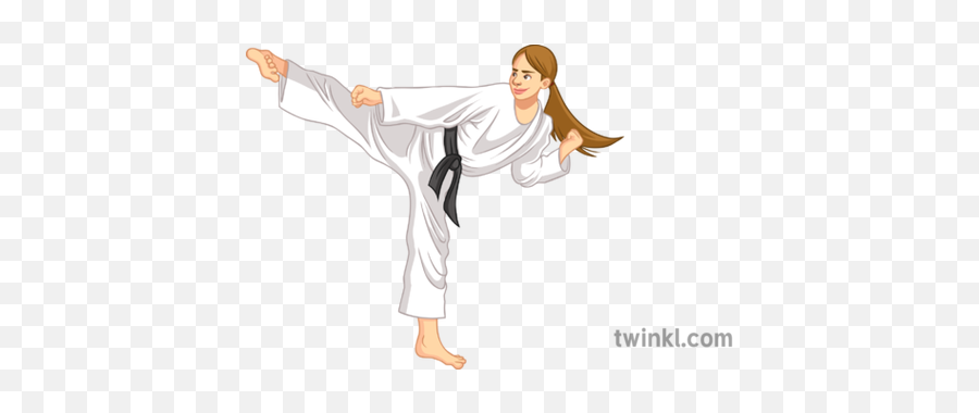 Karate Illustration - Twinkl Kick Png,Karate Png