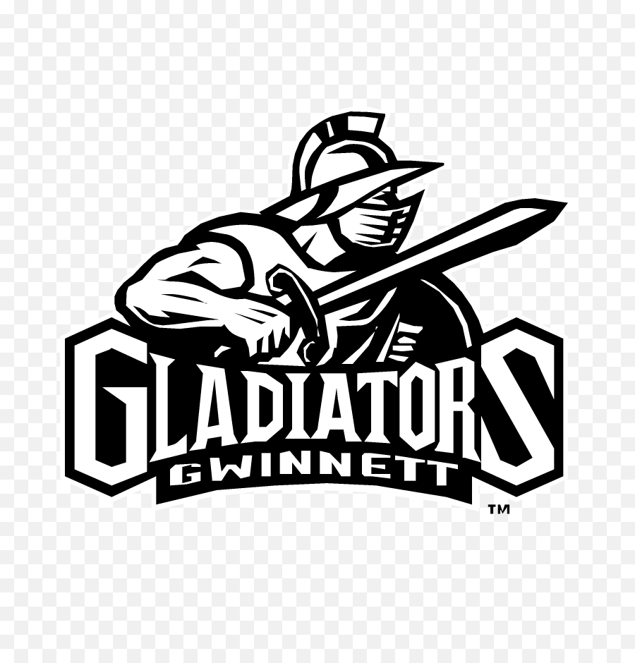 Gladiator Png - Gwinnett Gladiators Logo Black And White Logo Atlanta Gladiators,Dilly Dilly Logo