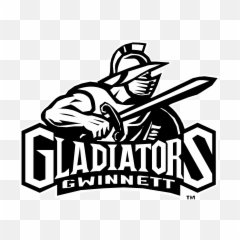 Gladiator Png - Gwinnett Gladiators Logo Black And White Logo Atlanta Gladiators,Dilly Dilly Logo