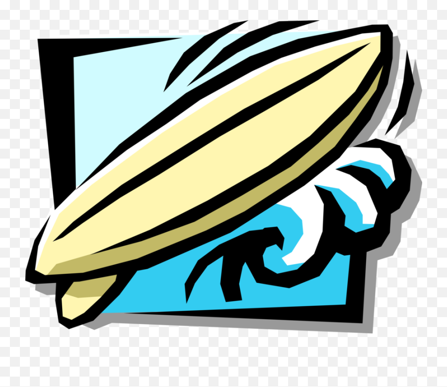 Surfboard Rides Wild Wave - Vector Image Language Png,Wave Vector Png