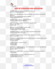 Pdf List Of Synonyms And Antonyms Payal Das - Academiaedu Horizontal png