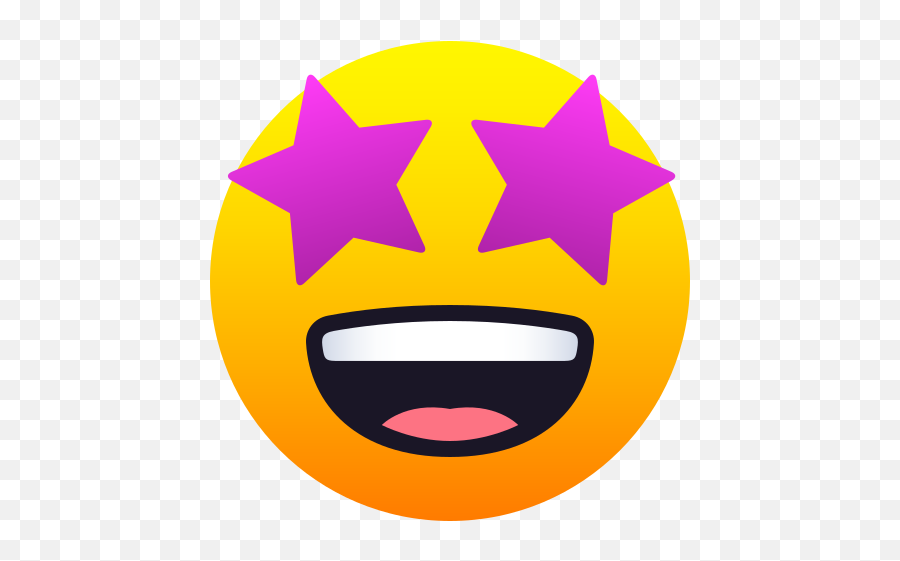 Emoji Smiling Face With Starry Eyes Wprock - Emoji Ojos De Estrella Png,Star Emoji Transparent
