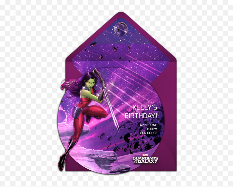 Free Gotg Gamora Online Invitation - Punchbowlcom Fairy Png,Gamora Png