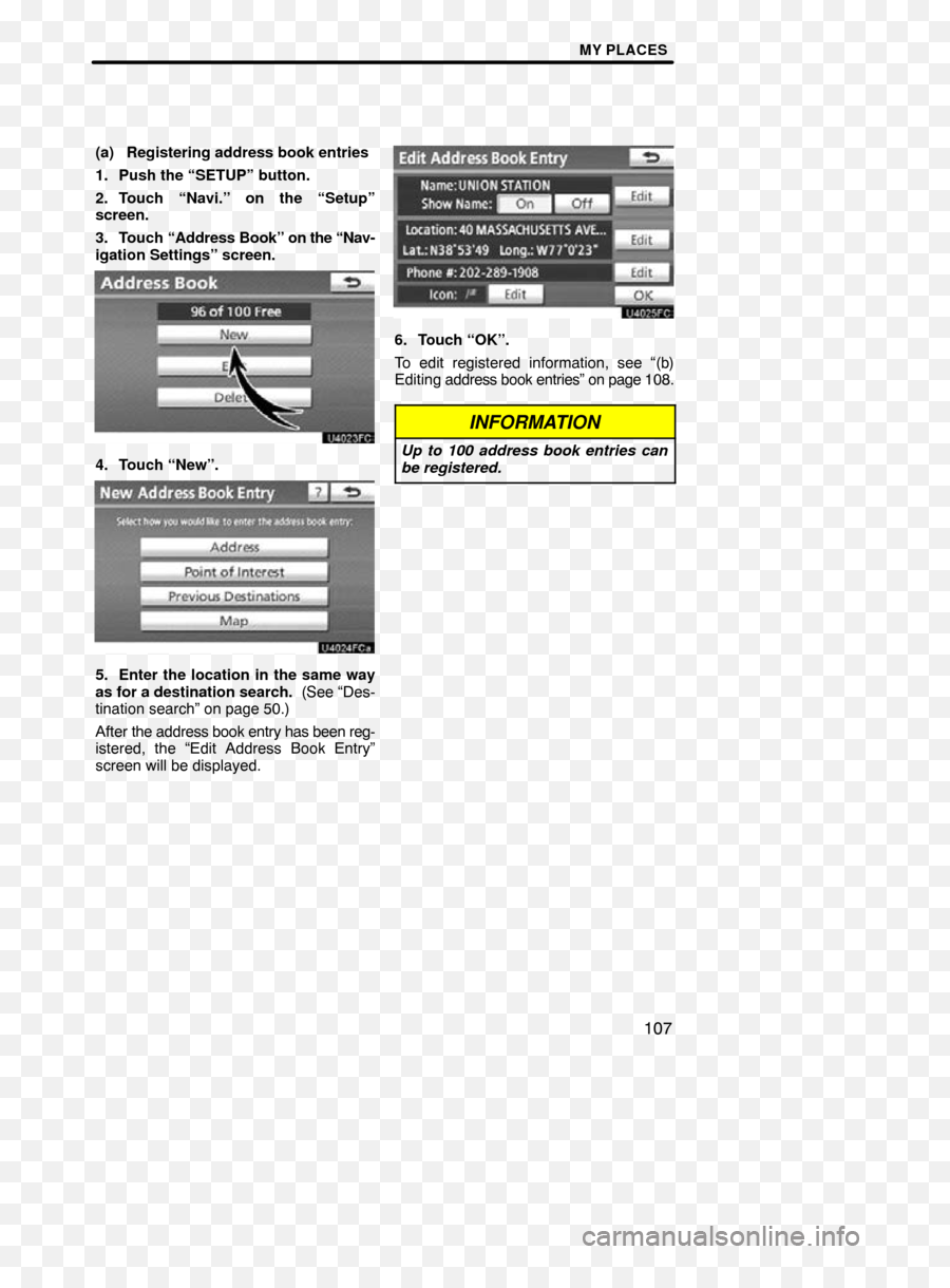 Toyota Avalon 2011 Xx30 3g Navigation Manual 297 Pages - Document Png,Previous Page Icon