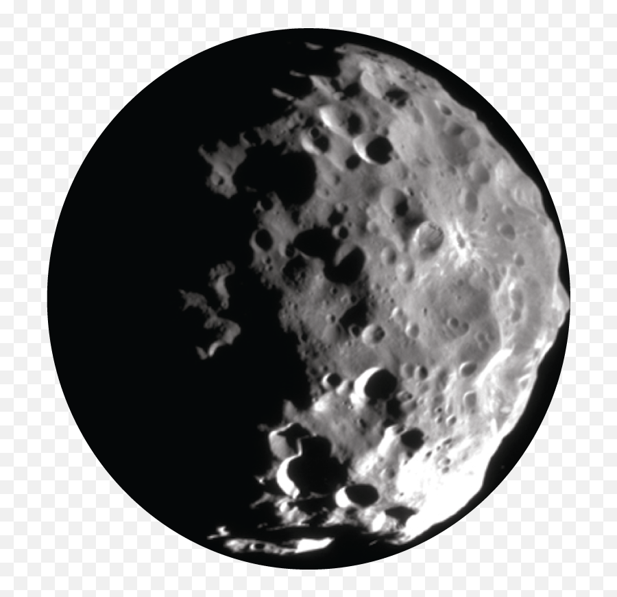 Check Out Cassiniu0027s Jaw - Dropping Discoveries Of Saturnu0027s Moon Phoebe Transparent Png,Moon Transparent Background