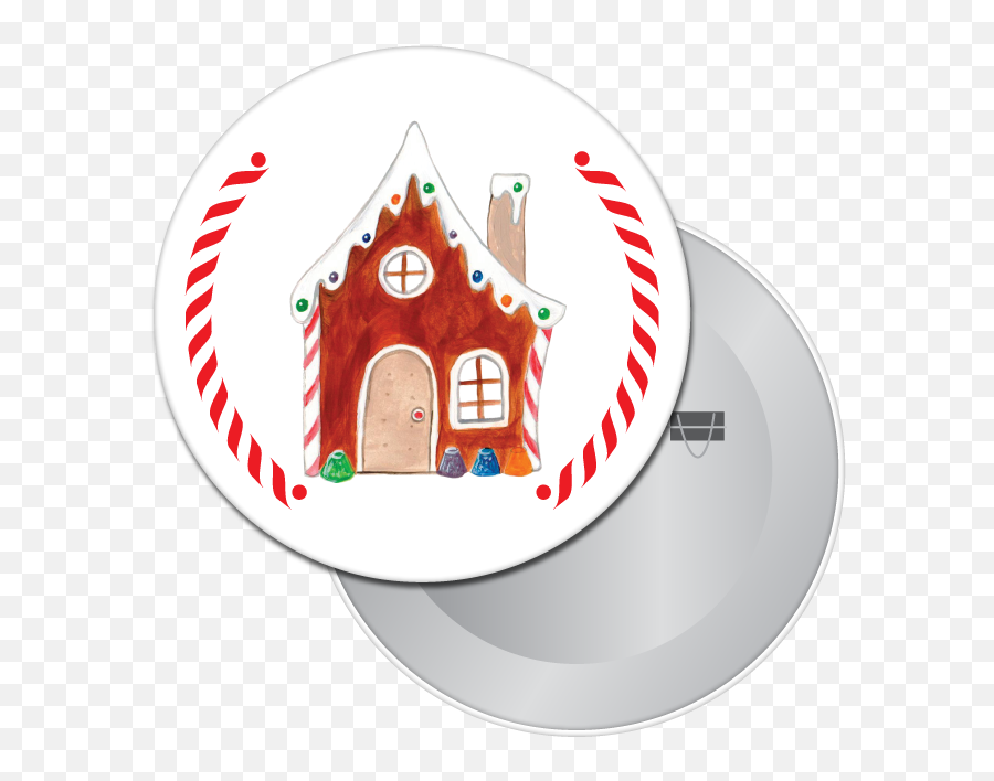 Download Gingerbread House Button Magnet - Gingerbread Png,Gingerbread House Png