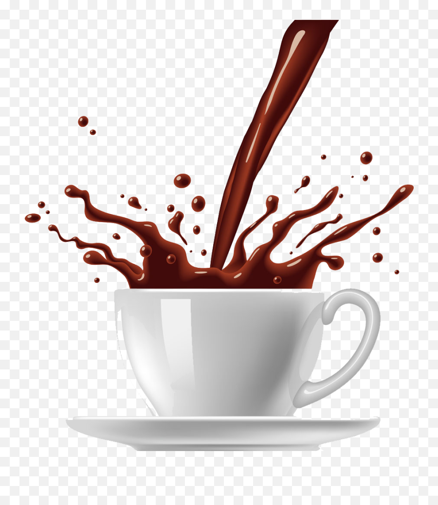 Coffee Cup Tea Hot Chocolate - Coffee Cup Splash Png,Chocolate Splash Png