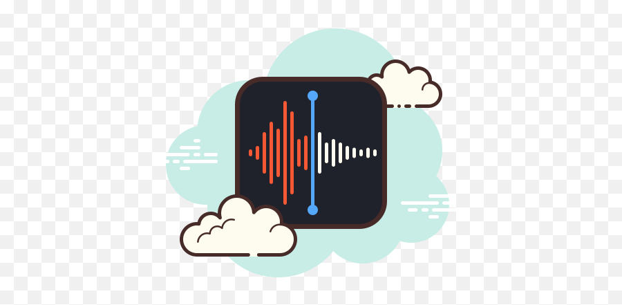 Voice Memos Icon In Cloud Style - Shortcuts Icon Aesthetic Cloud Png,Memo Icon Png