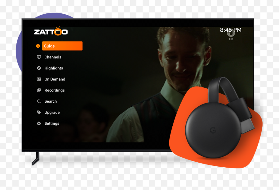 The Tv App For Chromecast - Zattoo Lcd Png,Chromecast App Icon