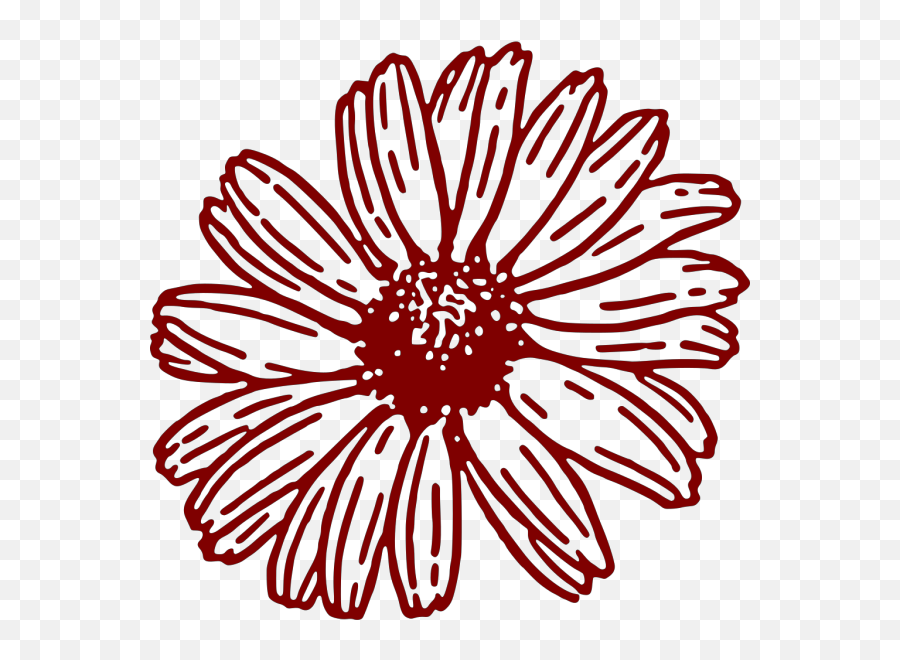 Red Flower Png Svg Clip Art For Web - Download Clip Art Daisy Outline Png,Red Flower Icon