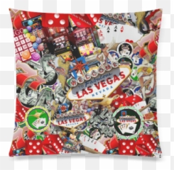 Las Vegas Icons - Gamblers Delight Custom Zippered Pillow 777 Art png
