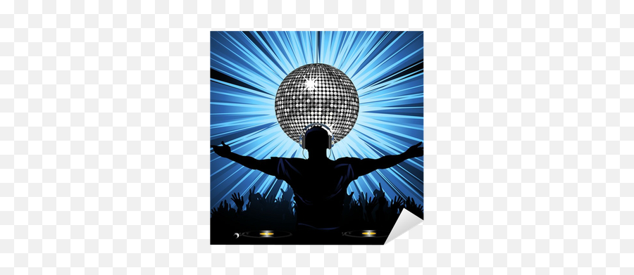 Sticker Dj And Disco Ball - Pixersus Dj Disco Png,Mirror Ball Icon