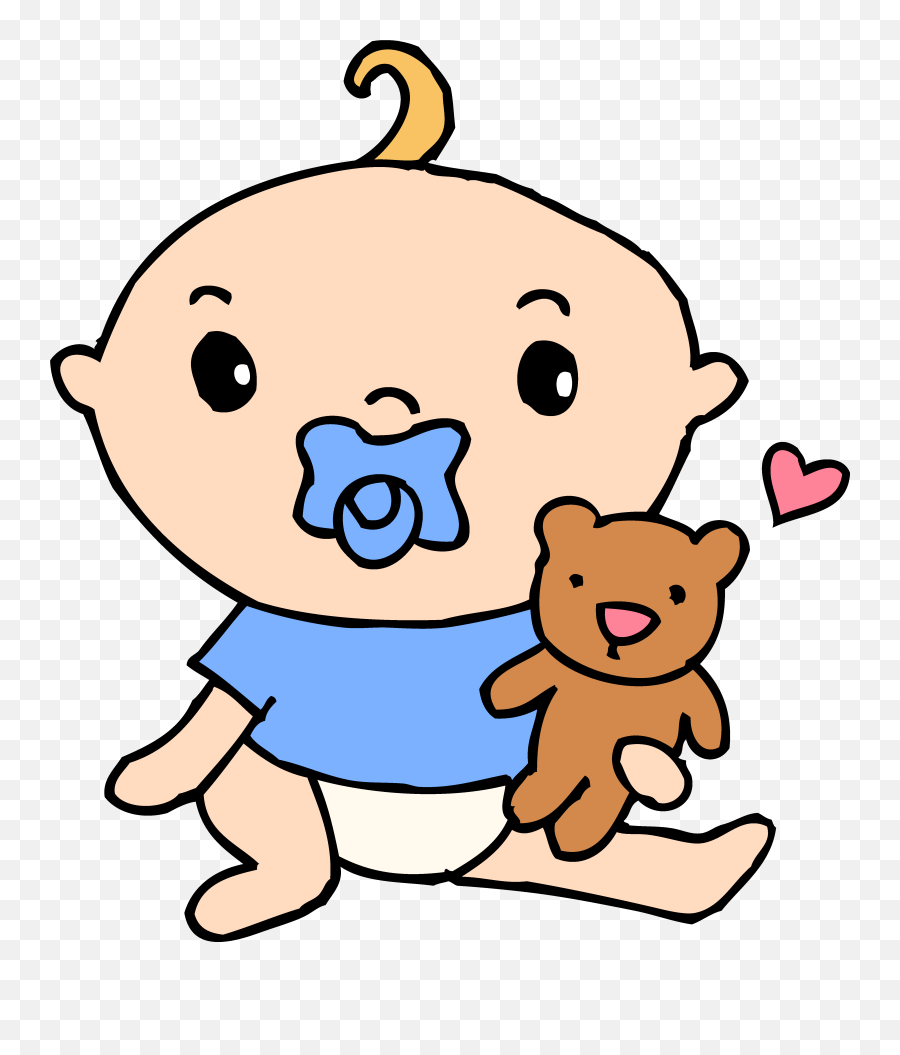 Free Baby Cliparts Transparent - Baby With Pacifier Clipart Png,Baby Clipart Transparent