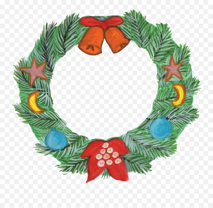 6 Christmas Wreath Transparent - Christmas Laurel Wreath Png,Christmas Reef Png