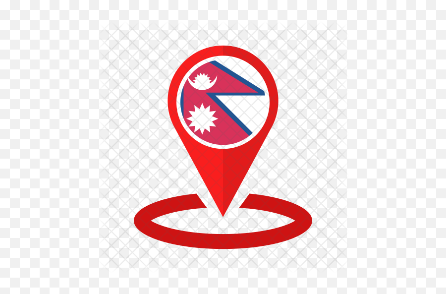 Nepal Flag Icon Of Flat Style - Nigeria Location Flag Png,Nepal Flag Png