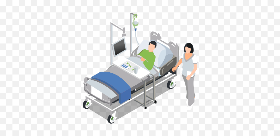 Download Ward Room - Patient On Bed Png Full Size Png Patient Hospital Bed Png,Flower Bed Png