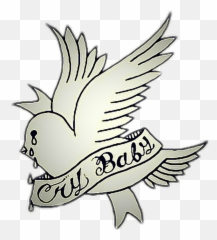 Tattoo Crybaby Aesthetic Bird Lilpeep - Crybaby Album Lil Peep Png,Crybaby Png