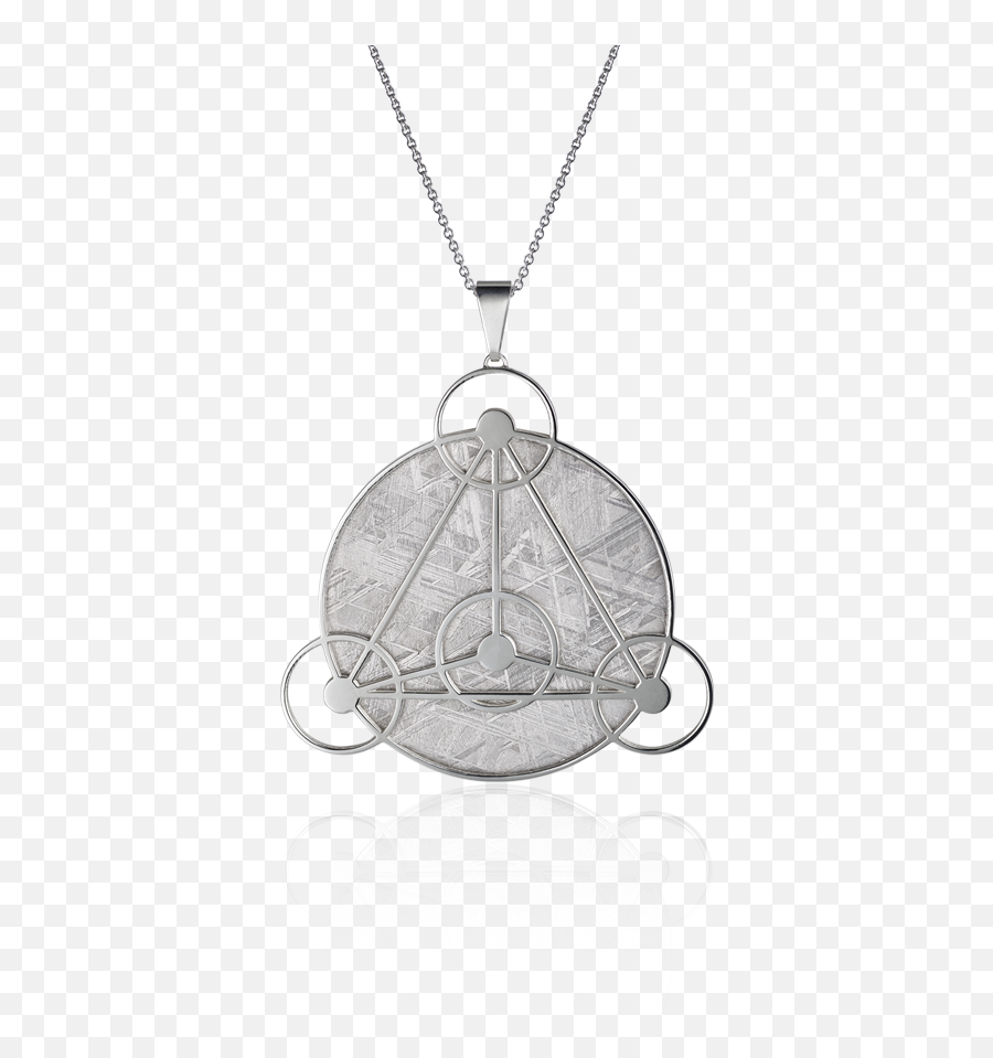 Meteorite Crop Circle Geometry Pendant In Silver - Locket Locket Png,Meteorite Png