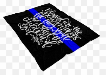 Blessed Are The Peacemakers Thin Blue Line Fleece Blanket - Graphic Design Png,Thin Blue Line Png