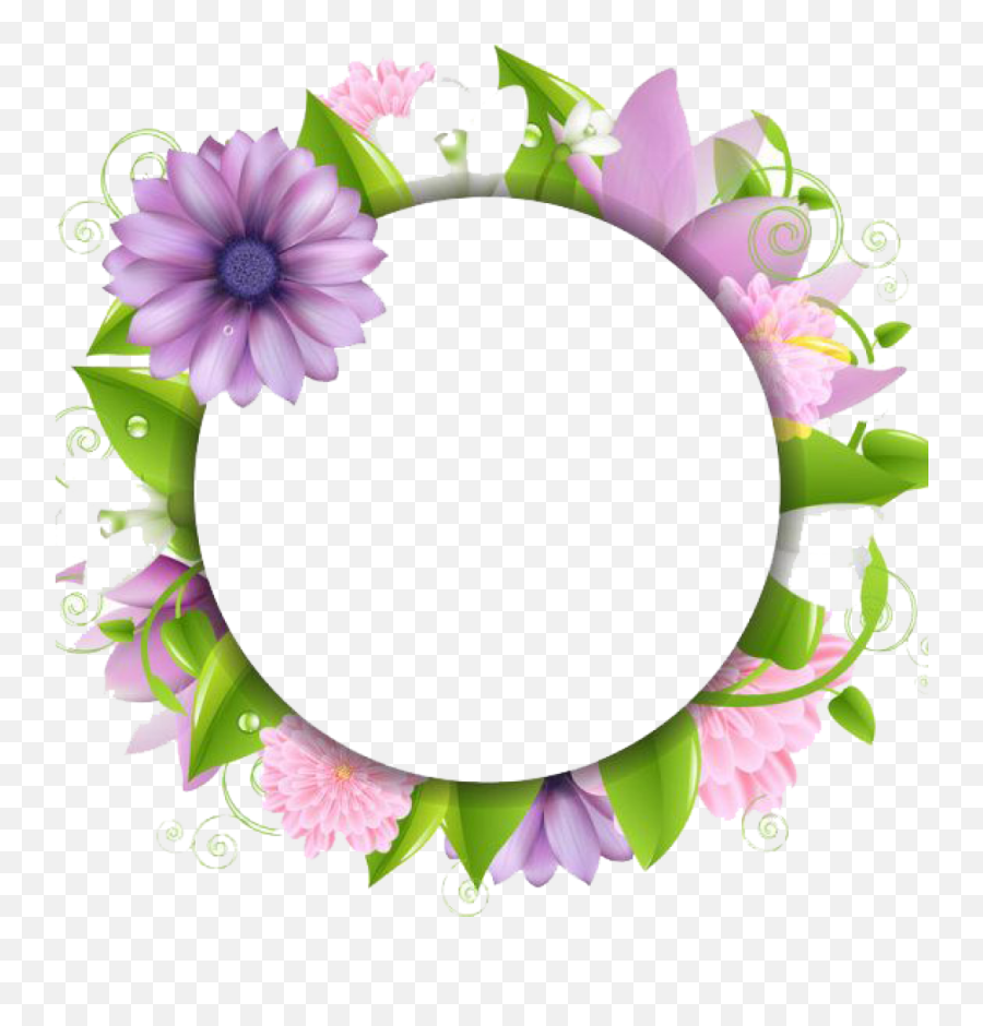 Flower Border Png Download Flowers - Flower Vector Frame Png,Flower Shape Png