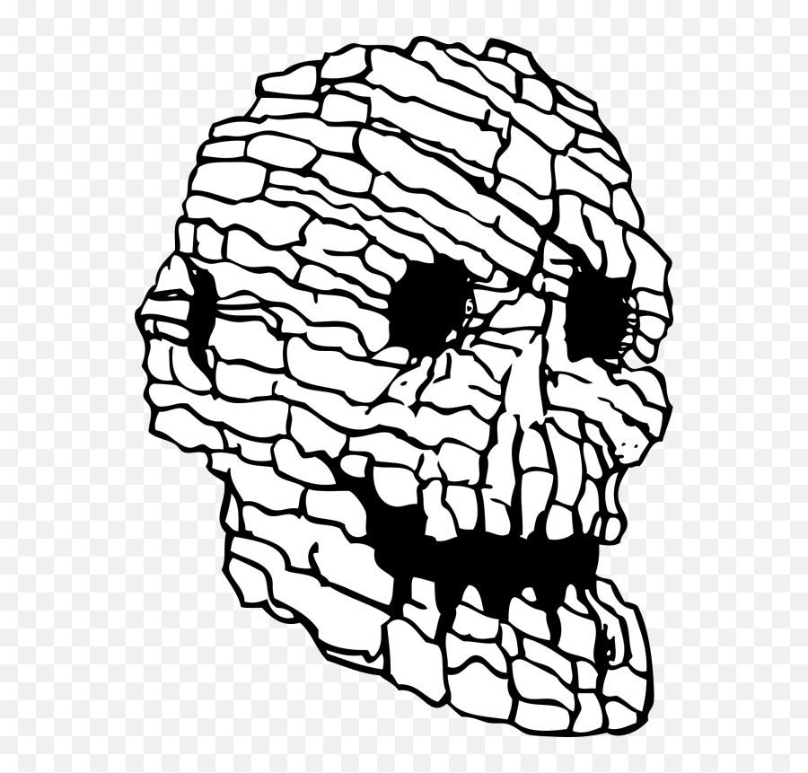 Skull Human Rock - Rock Music Black And White Art Png,Scary Eyes Png