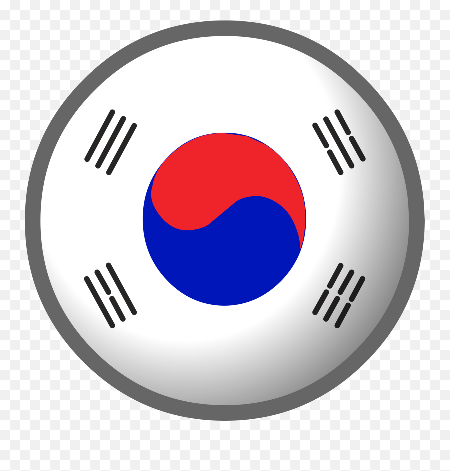 South Korea Flag Png Clipart - Circle South Korea Flag,South Korea Png