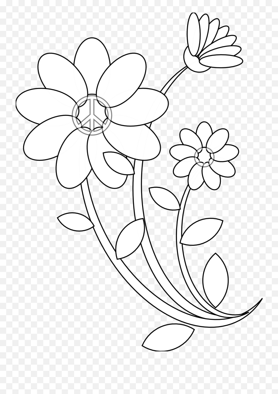 Images Of Line Drawing Flowers - Line Art Drawing Flowers Drawing All Flower Png,Flower Line Png
