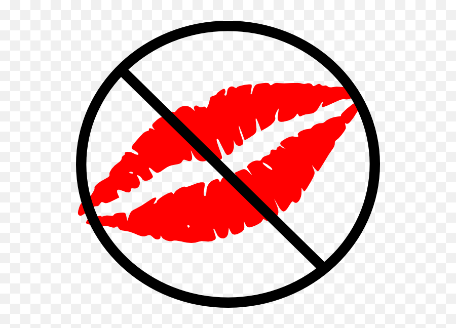 No Kiss Zone Clip Art - Lips Clip Art Png Download Full,Lipstick Mark Png