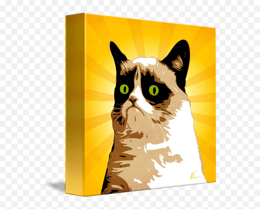 Grumpy Cat Pop Art By William Cuccio - Snowshoe Png,Grumpy Cat Png ...