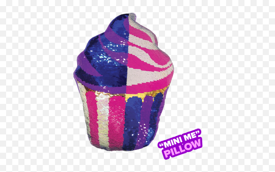 Iscream Mini Cupcake Reversible Sequin Pillow - Mini Me Iscream Pillow Cupcake Png,Sequins Png