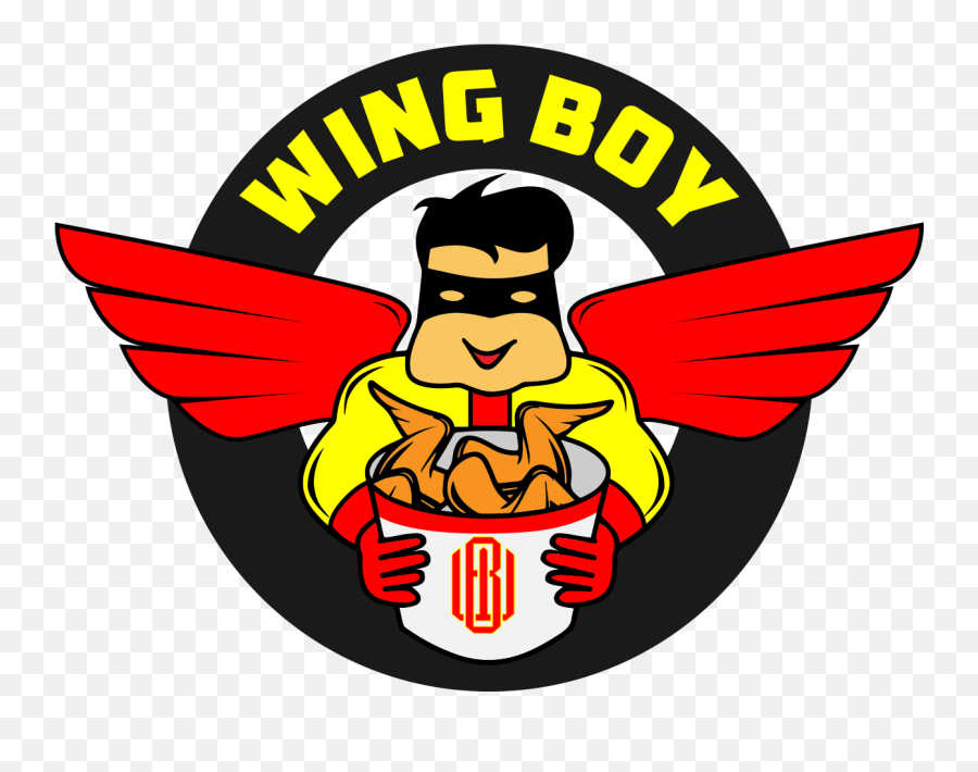 Bold Playful Restaurant Logo Design For Wing Boy By - Cartoon Png,Cartoon Pizza Logo