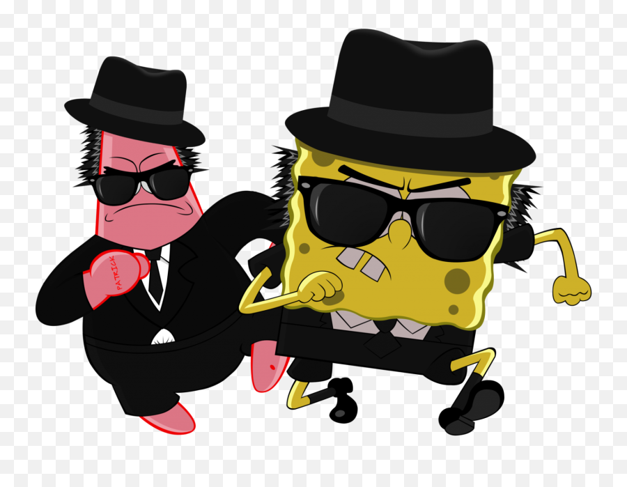 Download Hd Spongebob And Patrick Png - Spongebob With Sunglasses Png,Spongebob And Patrick Png