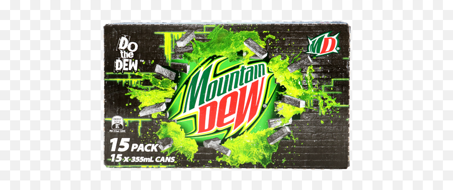 Mountain Dew Soft Drink Cans 15pk Drinks I Shop New World - Mountain Dew Litre Png,Mountain Dew Logo Png