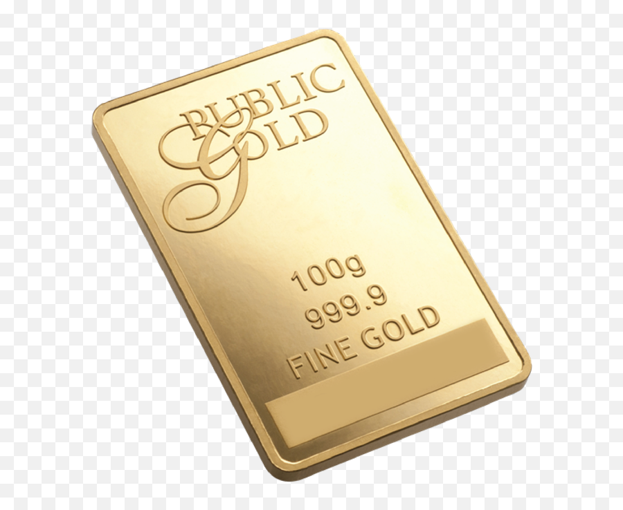 Download Hd 100g - Public Gold 100g Gold Bar Transparent Png Solid,Gold Bar Png