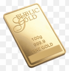 Download Hd 100g - Public Gold Bar Transparent PNG Solid