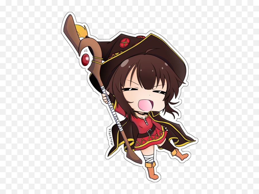 Megumin Vinyl Sticker - Fictional Character Png,Megumin Png