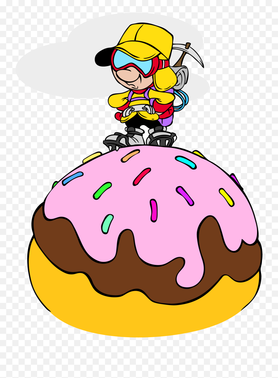 Png Cartoon Hiker - Full Size Frozen Dessert,Mountain Top Png