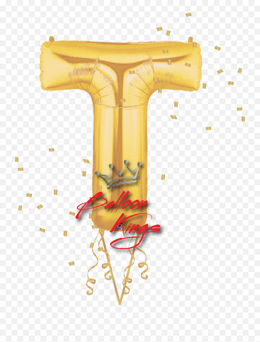 Gold Letter T - T Harfi Balon Png,Letter T Png