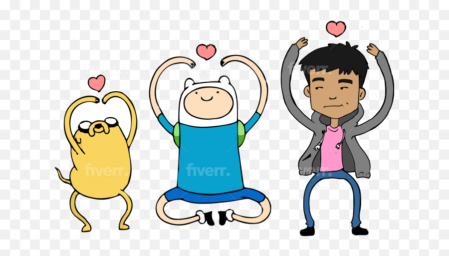 Draw You Like Adventure Time - Adventure Time Jake Heart Png,Adventure Time Png