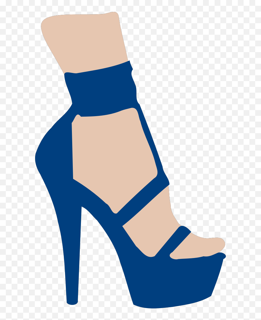 Blue High Heel Png Svg Clip Art For - High Heels Drawing Easy,Heel Png