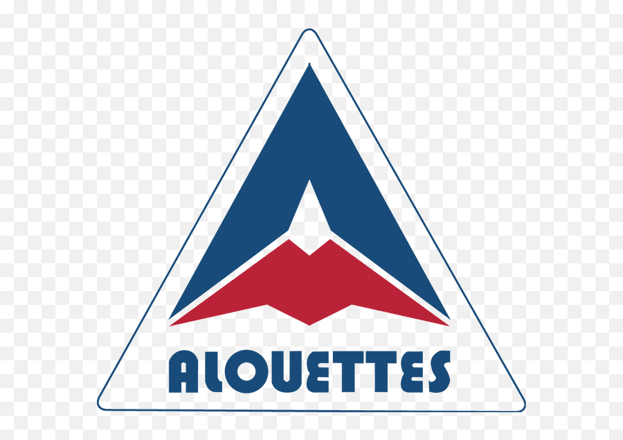 Montreal Alouettes Primary Logo - Montreal Alouettes Logo History Png,Blue Triangle Logos