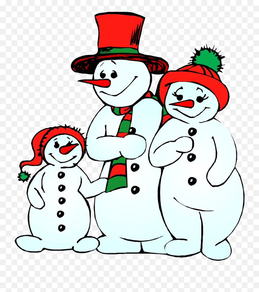 Download Holiday Clipart Snowman Family - Winter Holiday Merry Christmas Snowman Clipart Png,Snowman Clipart Transparent Background