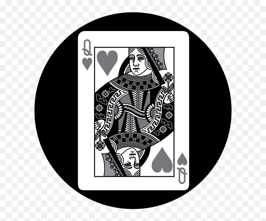 Detailed Card - Queen Apollo Design Playing Card Real Size Png,Queen Of Hearts Card Png