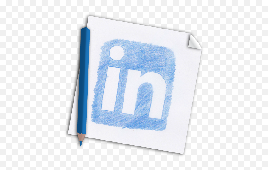 In Linked Linkedin Color Pencil Colour Hand - Drawn Horizontal Png,Linkedin Png Icon