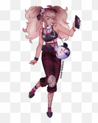 Download Hereu0027s A Junko Enoshima Redesign - Cartoon Full Full Body Danganronpa Redesign Png,Junko Enoshima Transparent