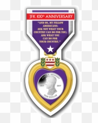 Centenary Of Birth John F Kennedy - 2017 Unc Cupro Nickel In Purple Heart Pack John F Kennedy Purple Heart Png,Purple Heart Medal Png