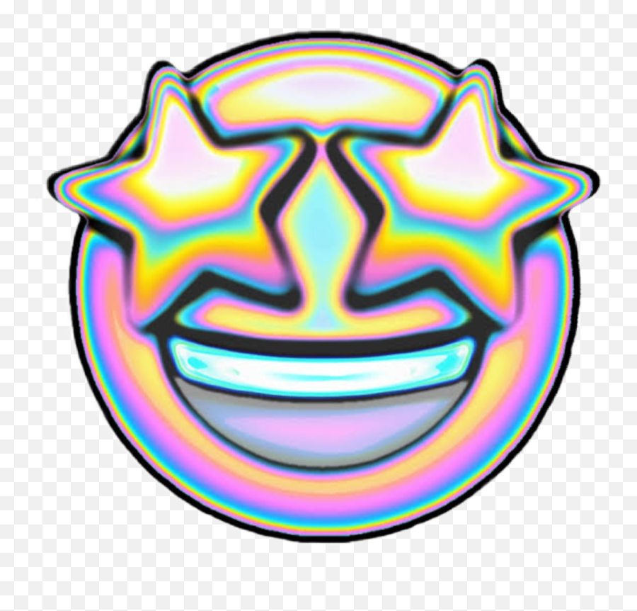 Holographic Star Emoji Rainbow Sticker By Naz Ilgaz Png Transparent