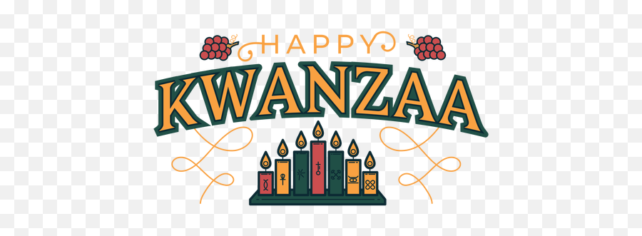 Kwanzaa Happy Candles Lettering - Happy Kwanzaa Png,Kwanzaa Png